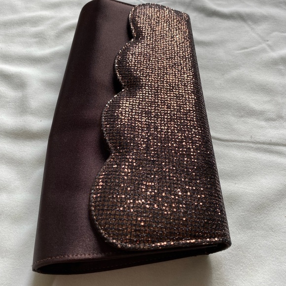 Bijoux Terner Navy Blue Clutch and Esino Brown sparkle detail Clutch - Picture 3 of 3